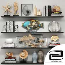 Decorative set Decor set on the marine theme