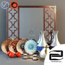 Decorative set Decor set in oriental style