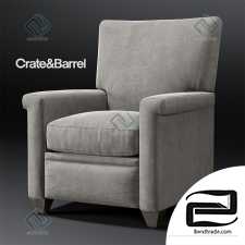 Armchair Crate And Barrel Declan Reclainer