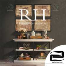 RH PARISIAN CORNICE CONSOLE DECOR Decorative set