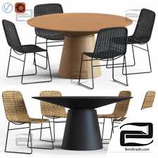 Table and chair Globewest Olivia, Classique
