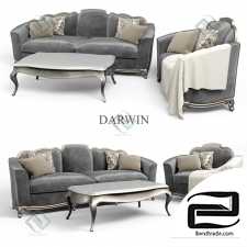 Sofa and Chair Darwin Epoque Salotti