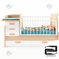 Children's bed Cradle to the locker