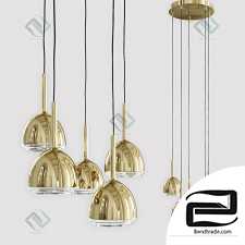 Hanging lamp Brass Bell by Ligne Roset