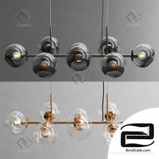 Staggered Glass Chandelier Pendant Light