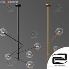 Hanging lamp in Black & Gold Hanging lamp