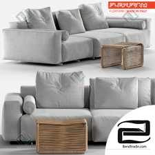 Sofa Sofa Flexform Lario 88, Tindari