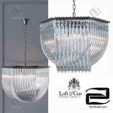 Retro Frozen Glass Chandelier 66 Pendant Light