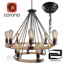 Rope chandelier pendant light