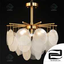 Pendant lamp Chandelier with hanging glass plates FROST B