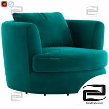 Armchair Armchair Cult Furniture Magnolia Swivel