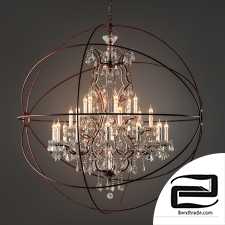 Crystal chandelier with gyro large, Gyro Crystal Chandelier Large