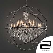 Crystal chandelier with gyro medium, Gyro Crystal Chandelier Medium