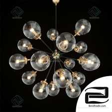 Hanging lamp RH Bistro Globe Clear Glass Burst Pendant lamp