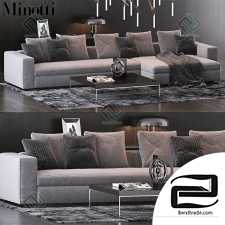 Sofa Sofa Minotti Set 08