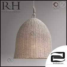 Hanging Lamp RH Seagrass Market Pendant