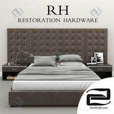 Bed Bed RH Modern custom box tufted platform