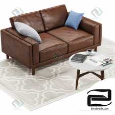 Sofa Sofa West Elm Dekalb Leather Loveseat