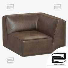 Armchair Armchair RH Modern Como Modular Corner