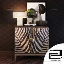 Chest of drawers Horchow Vanna Zebra Cabinet