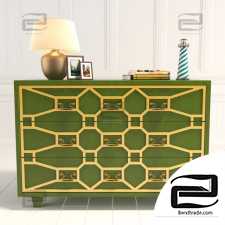 Chest of drawers EMERALD, OMNILUX LAMP