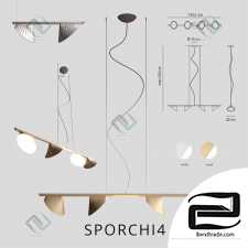 Hanging lamp axolight orchid SPORCHI4 Hanging lamp