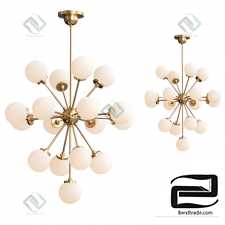 Hanging lamp Large Italian Brass Sputnik Pendant lamp