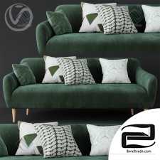 Sofa Sofa Macy Green Velvet