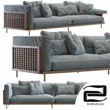 Sofa 122 Belle Reeve Brass & Walnut