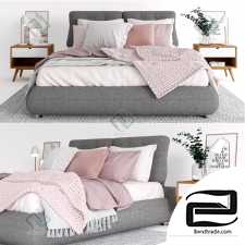 Bed Bed Scandinavian set 04