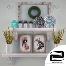 Decorative set Decor set Shelves for kitchen