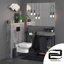 Bathroom Decor Toilet Set 03