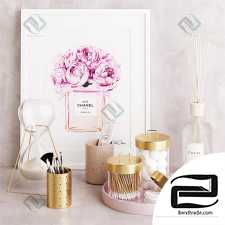 Pink&Brass Zakkia Bathroom Decor