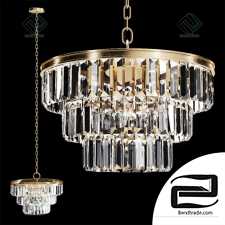 Pendant Lamp Restoration Hardware ALAINE CRYSTAL CLEAR GLASS 3-TIER CHANDELIER