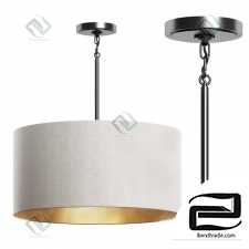 Pendant lamp RH CICERO ROUND SHADE PENDANT WHITE LINEN