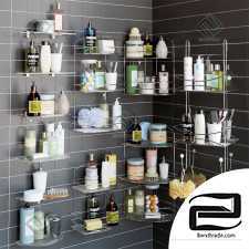 Bathroom decor Shelves-lattices in the shower room