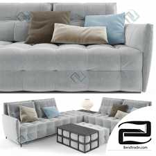 Sofa Poliform Sofa Set Grey