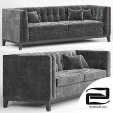 Sofa Sofa Eichholtz Aldgate Modern Classic Black Velvet Modular