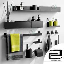 Bathroom decor Nichba design Black