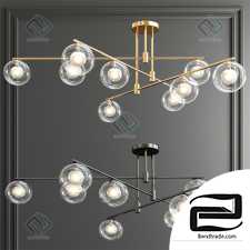 Hanging Lamp Orb Glass Shade Chandelier