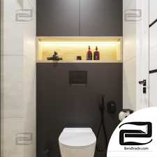 Modern beige shower room