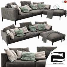 Sofa Sofa Flexform Romeo Chaise Lounge