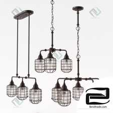 Hanging lamp RUSTIC LOFT CAGE Hanging lamp