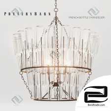 Potterybarn French bottle chandelier pendant lamp