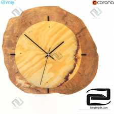 Clock Wooden 01