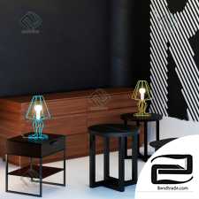 Furniture set Lamp table chest of drawers