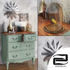 Chest of drawers Belvedere with decor