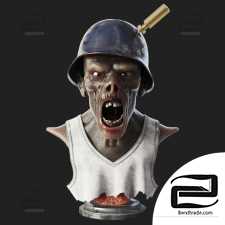 Sculptures Sculptures Zombie bust