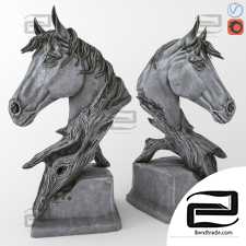 Sculptures Sculptures Horse Head 02