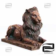 Sculptures Lion bronze 2